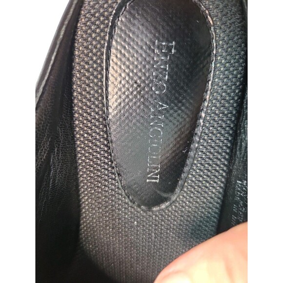 Enzo Angelini blk Leather Mules, white stitch Callahan Comfy Great Condition 6.5 - Picture 6 of 8